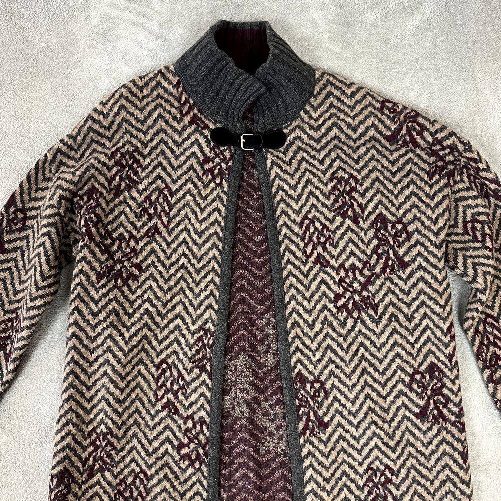 A‎ Ida Cardigan Sweater Womens XL Wool Blend Made in Italy Buckle Closure
